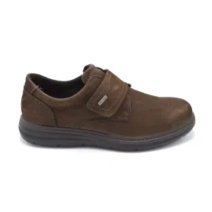 Una Mactex - Men's Wide Fit Velcro Casual - 4E Fitting - Brown Suede