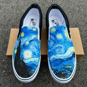 Van Gogh Starry Night BLVD Original Slip On Shoes - Starry Night Shoes for Men and Women