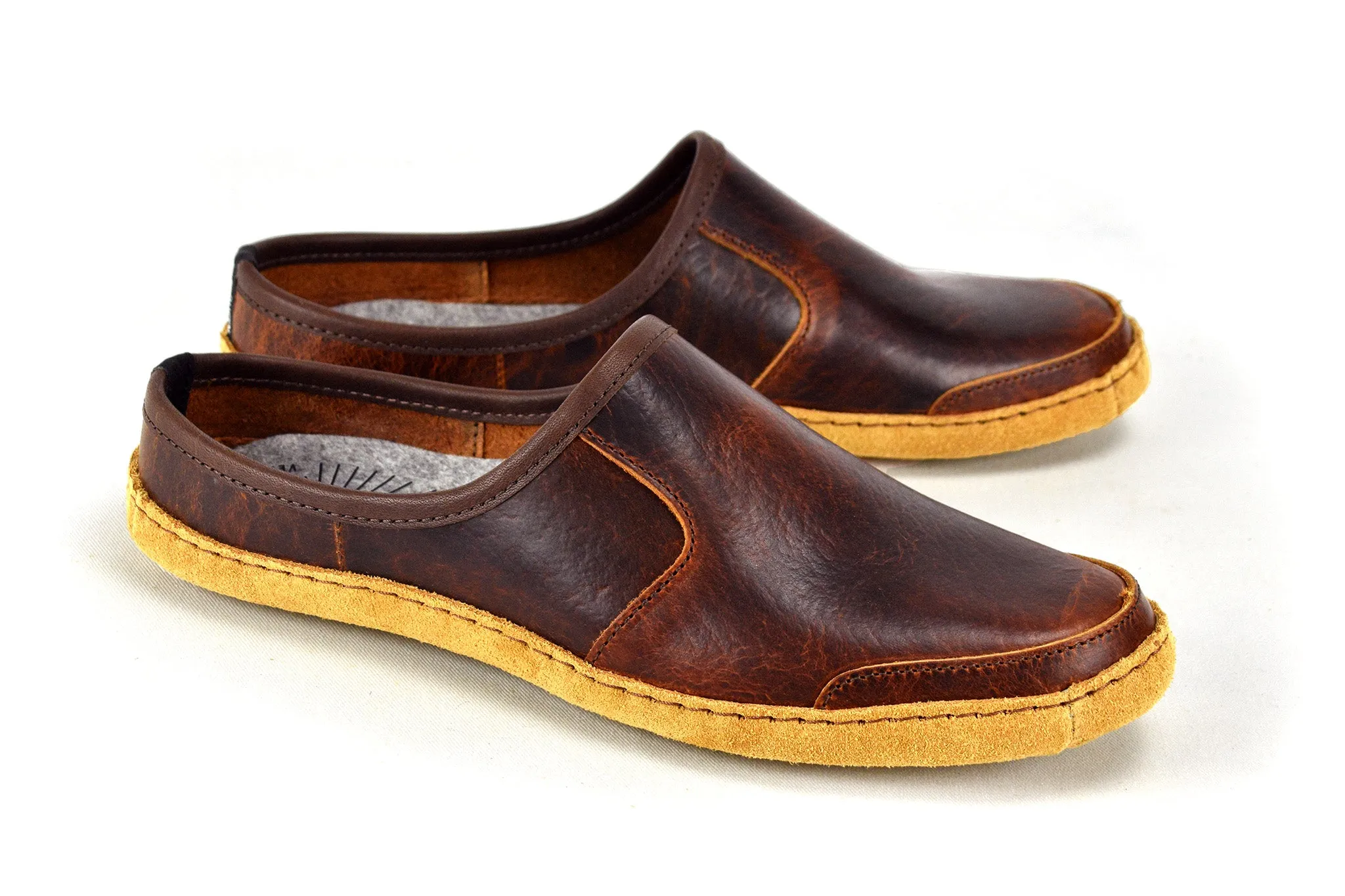 Vermont House Shoes®: Mule - Tobacco Bison