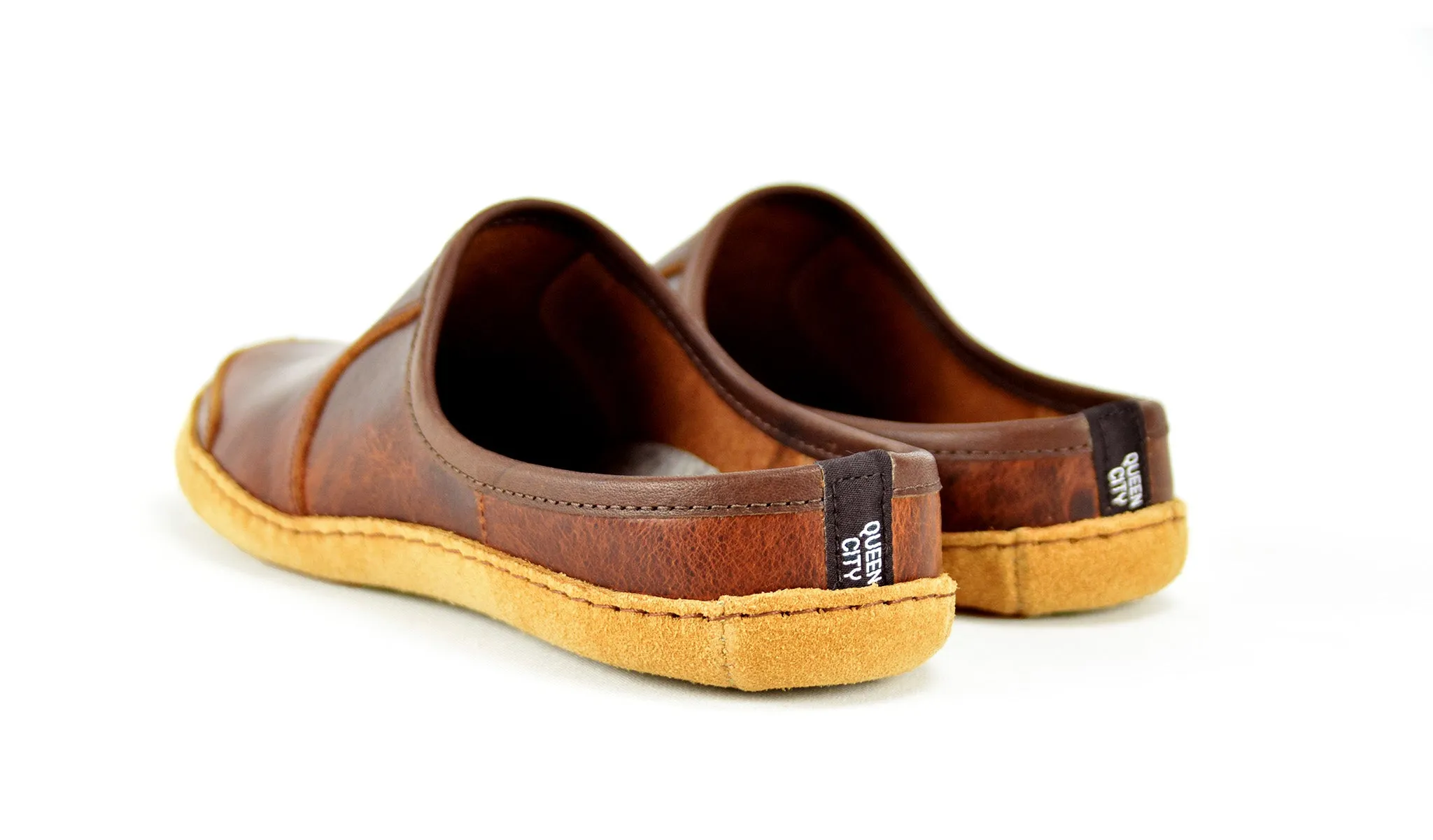 Vermont House Shoes®: Mule - Tobacco Bison