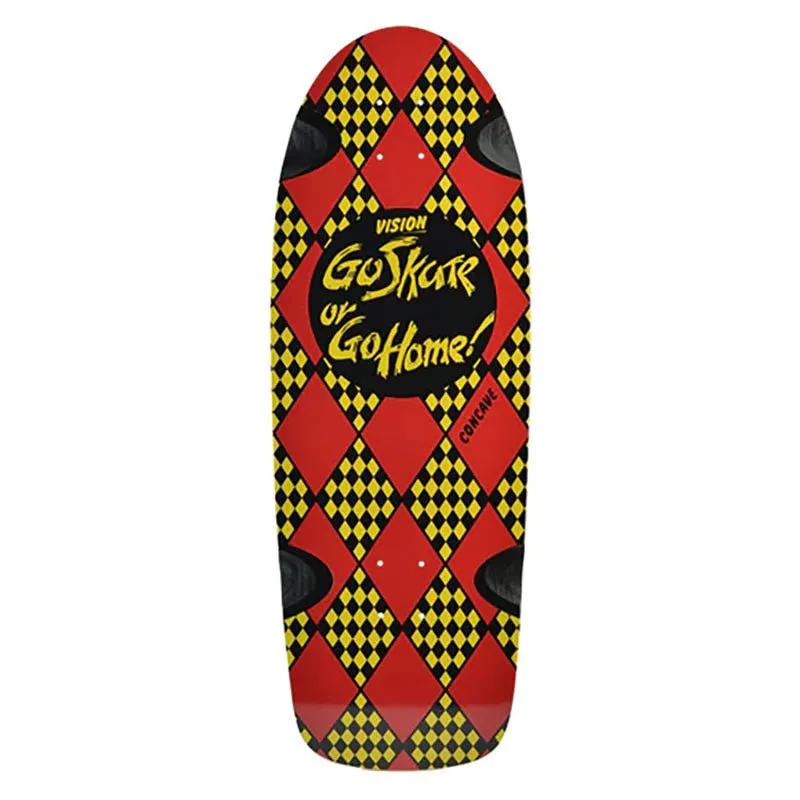 Vision 10.25" x 30" Go Skate or Go Home (YELLOW/BLACK DIP) Skateboard Deck