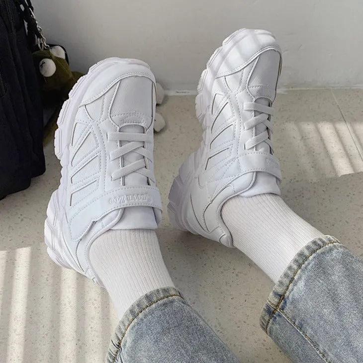 White And Pink Version Sportish Mesh Run Sneakers