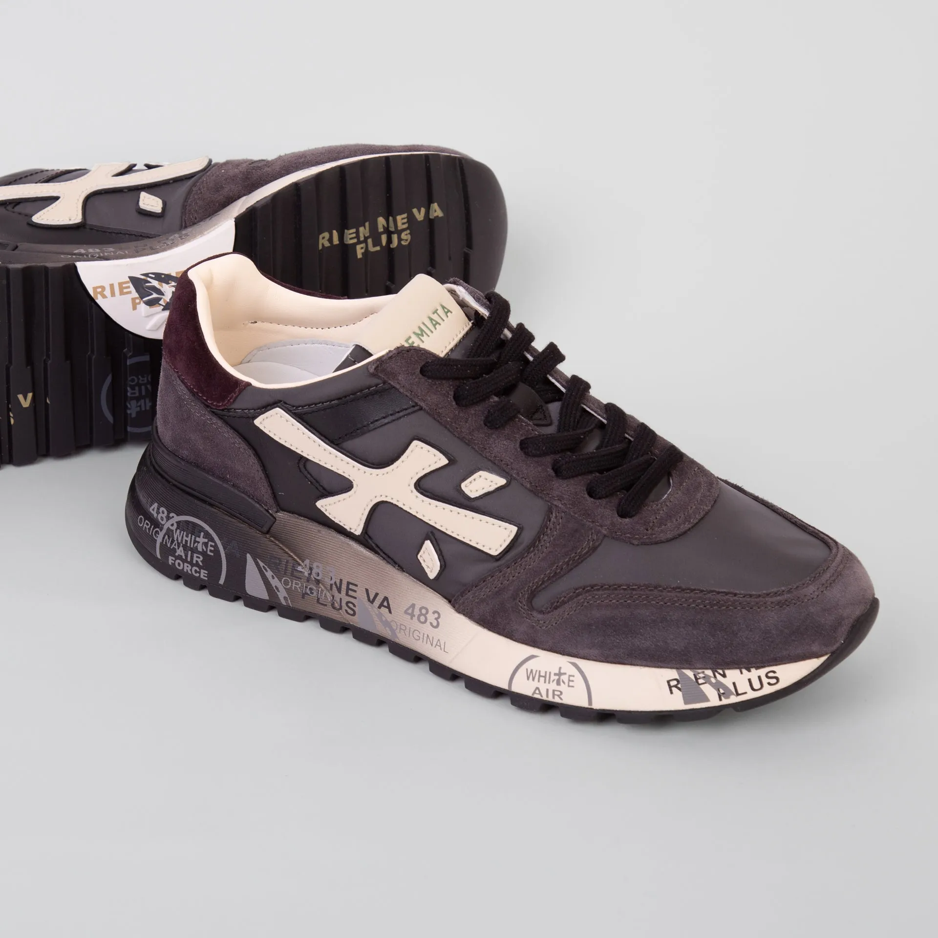 WHITE PREMIATA SNEAKERS MICK 6872 GREY