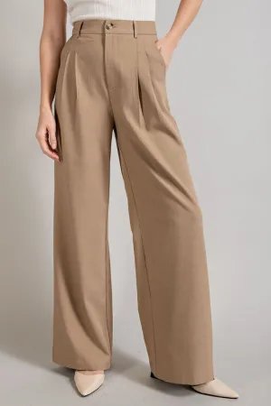 Wide Leg, Pleated Dress Pants - Coco