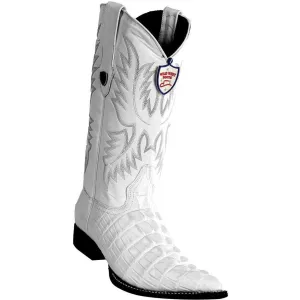 Wild West Boots #6950128 Men's | Color White| Men’s Wild West Caiman Tail Print Boots 3X Toe Handcrafted