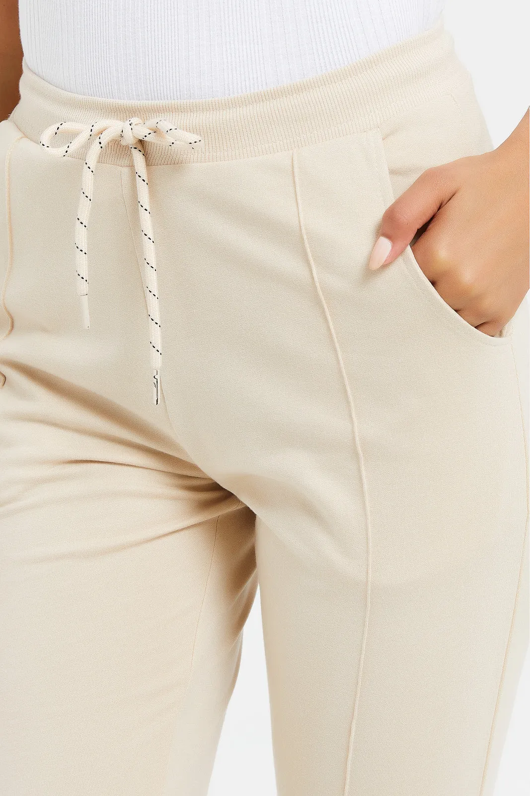 Women Beige Active Pant