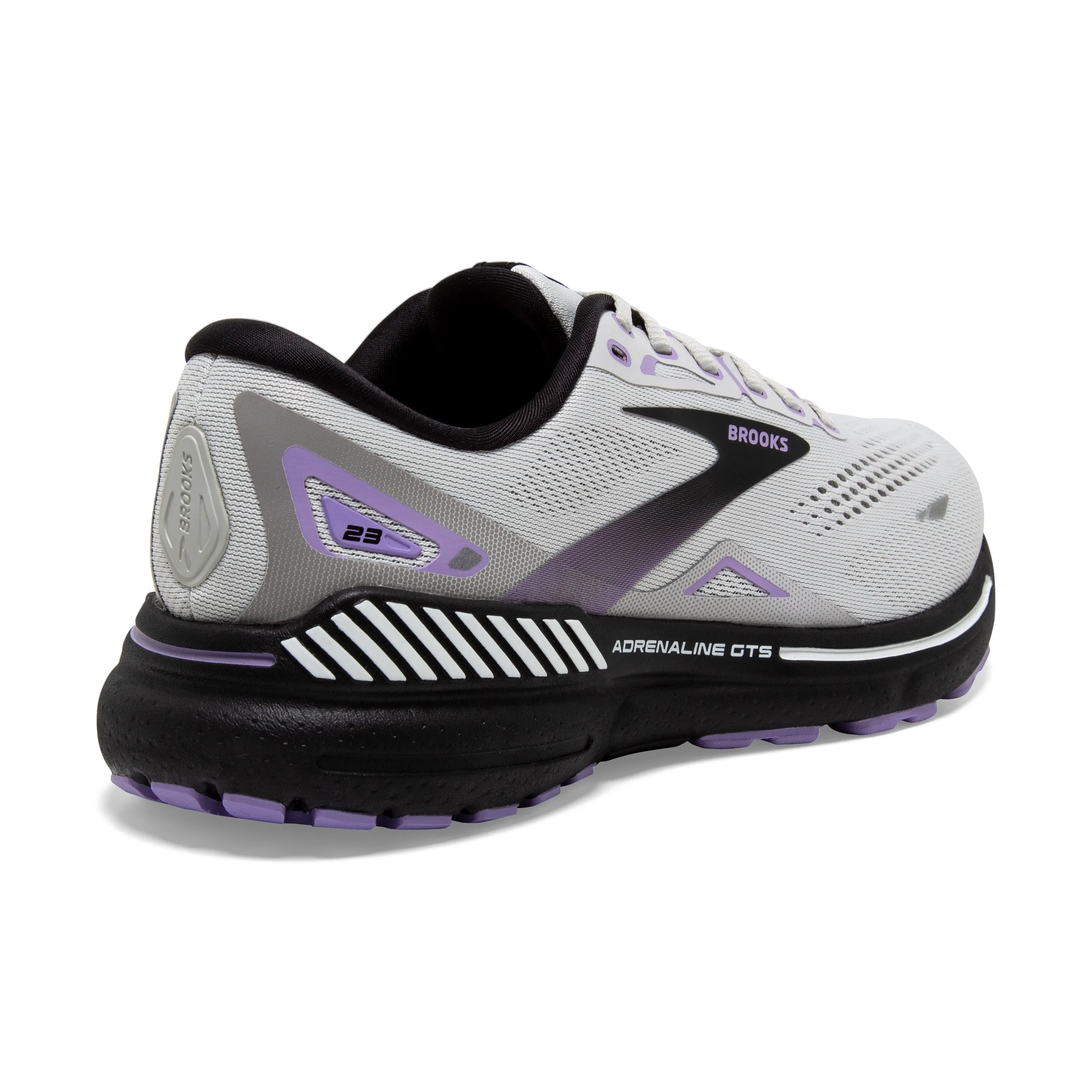 Women's Brooks Adrenaline GTS 23 1203811B039 Color: Grey/Black/Purple