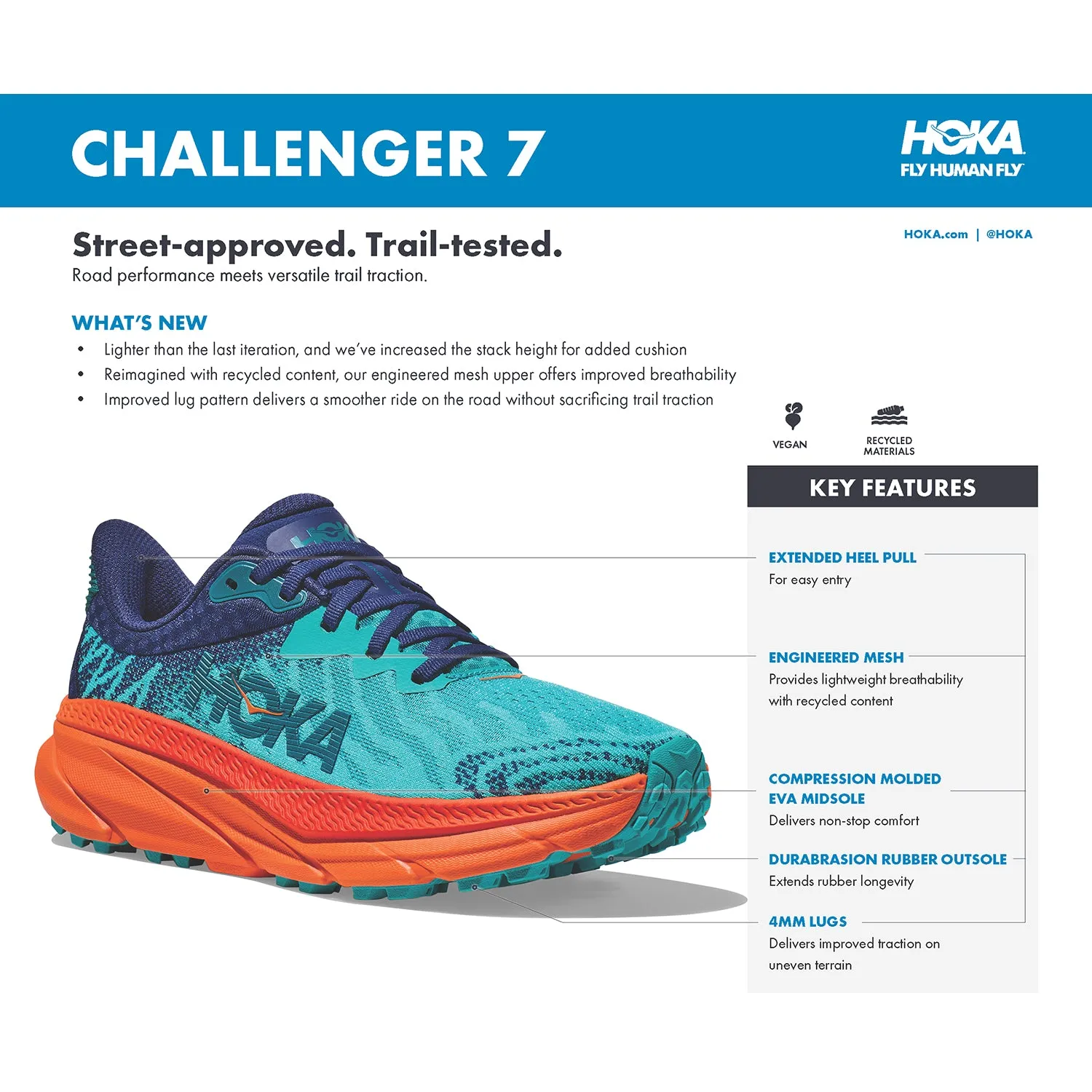 Women's Hoka Challenger ATR 7 Meteor/Night Sky Mesh