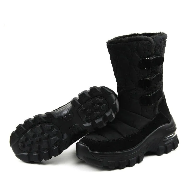 Women's winter thermal plush non-slip platform boots