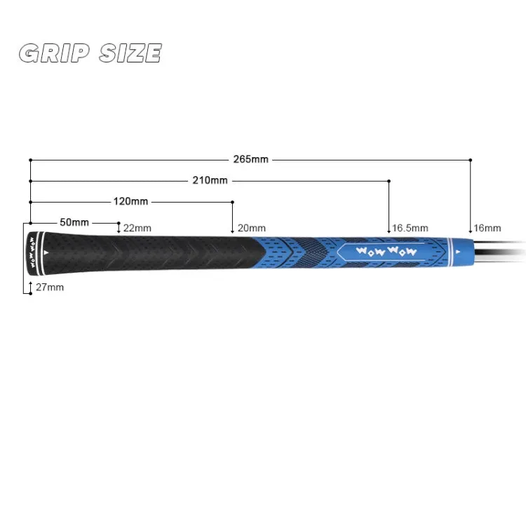 WOW WOW Golf Clubs Anti-Slip Rubber Grips Pole Protective Cover, Color: Dark Blue Half Cotton Yarn